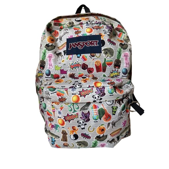 Jansport Full-Size Backpack With Fun Emoji & Animal Print - Picture 2 of 9